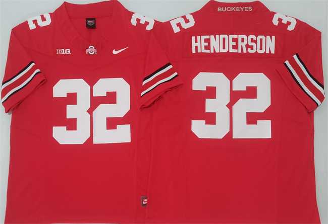 Mens Ohio State Buckeyes #32 TreVeyon Henderson Red 2025 F.U.S.E. Limited Stitched Jersey->ohio state buckeyes->NCAA Jersey